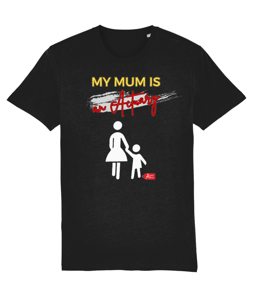 My Mum Is An Actuary Holding Hands Black T-Shirt