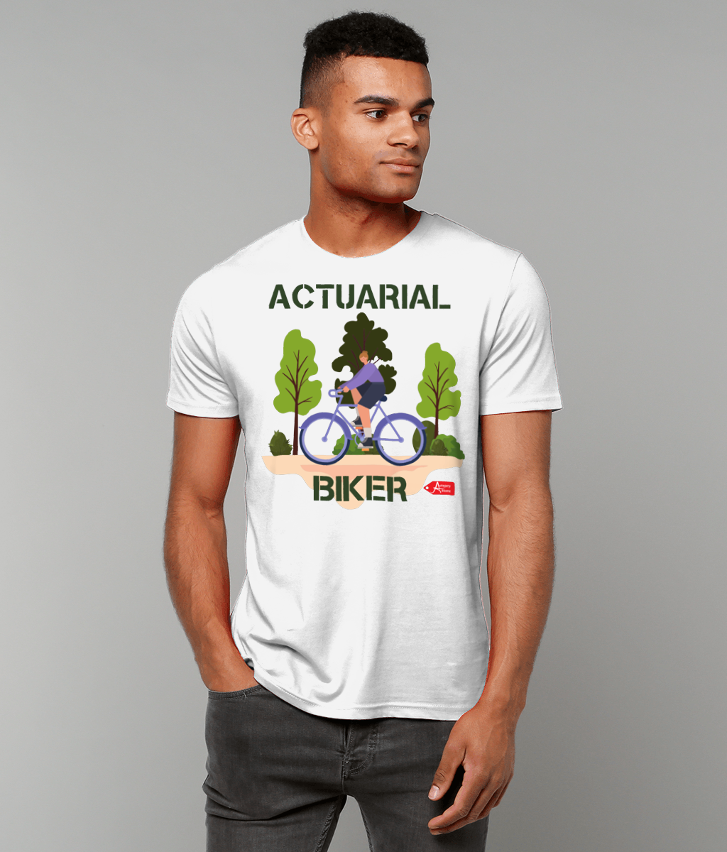 Actuarial Biker White T-Shirt