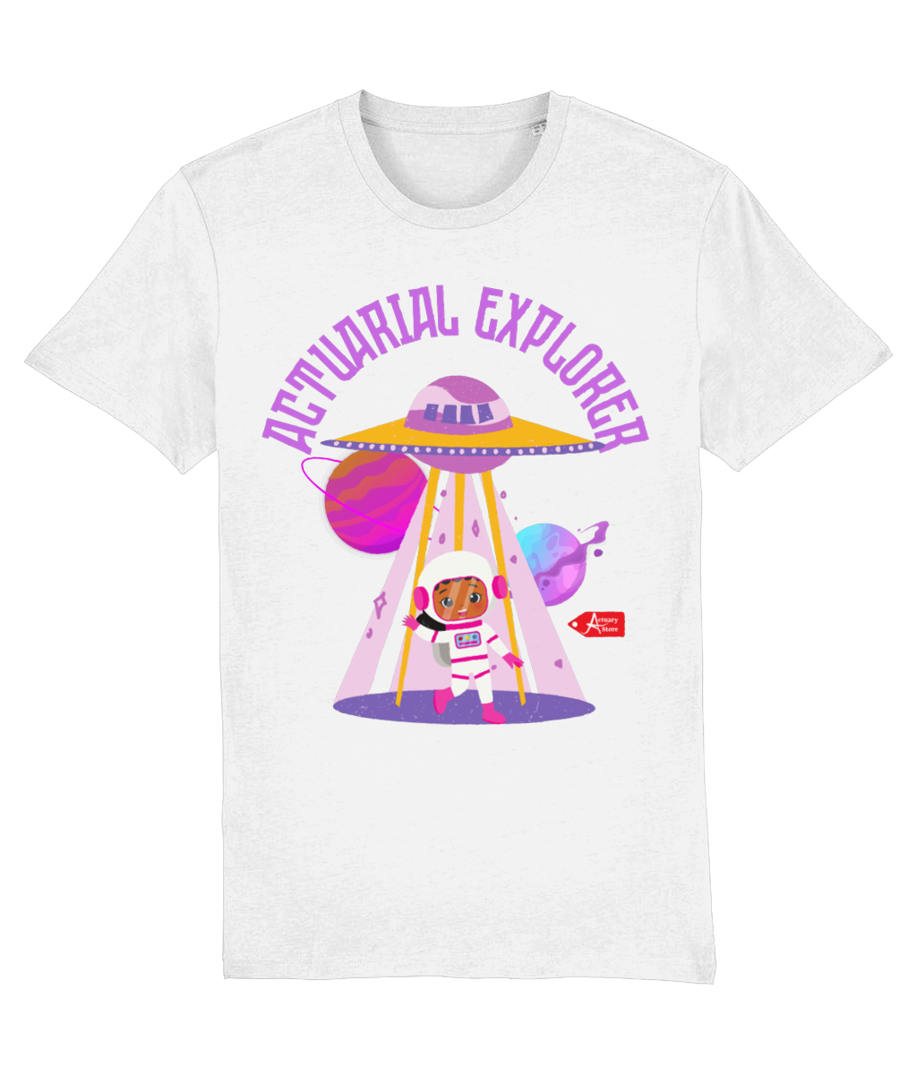 Actuarial Explorer Astronaut T-Shirt (Black and White Variants)