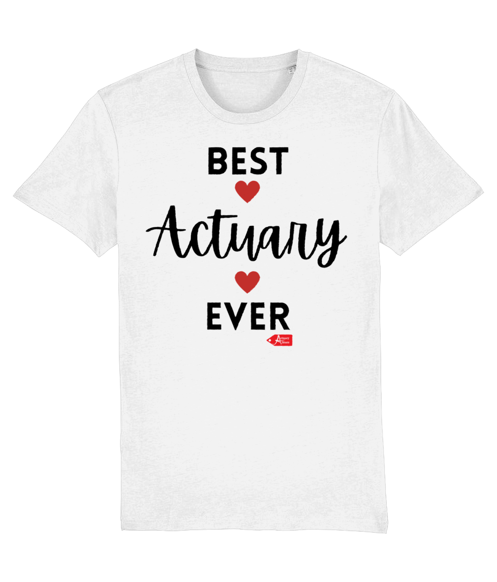 Best Actuary Ever Red Hearts T-Shirt