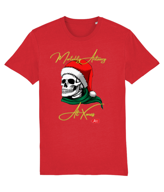 Mortality Actuary At Xmas T Shirt (Red, White, Green variations)