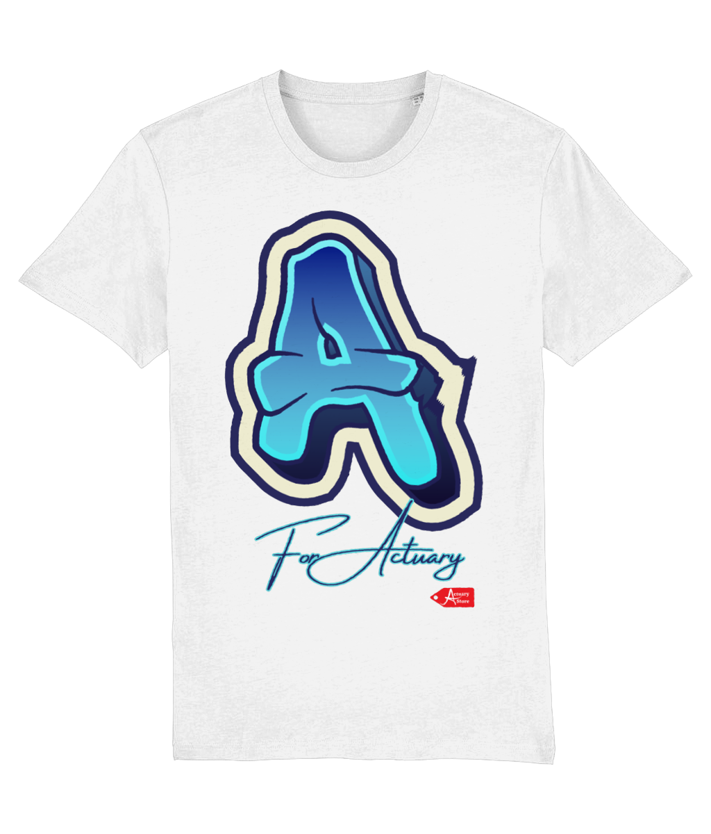 A For Actuary Minimalist Graffiti Proper T-Shirt (Black and White Variants)