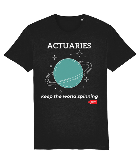 Actuaries Keep The World Spinning Black T-shirt